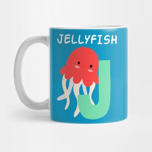 Jellyfish Alphabet J funny Mug